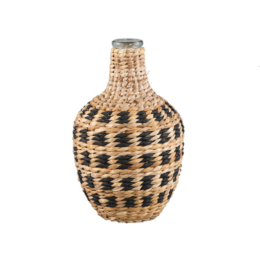 Williams Natuurlijke Zwart Glas Met Papier Vaas Set van 4 Stuks L - 4 Sets 30x17x17 cm
