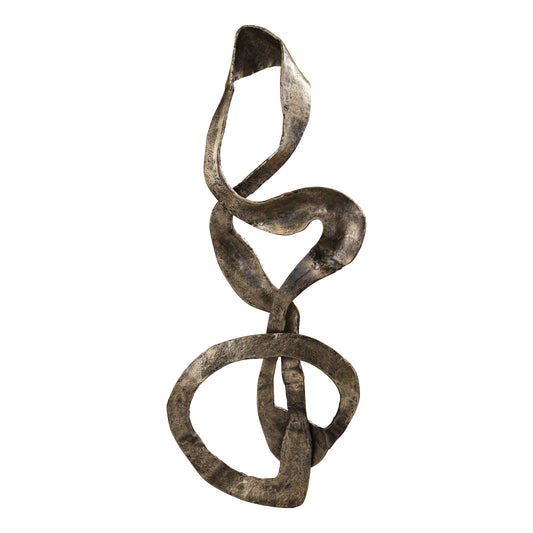 Neven Gold Casted Alu Metal Swirl Wall Panel L
