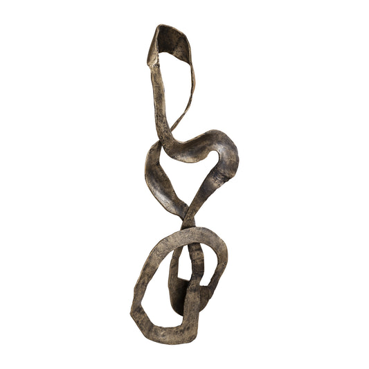 Neven Gouden Gietaluminium Wandpaneel Swirl L 16x116x50 cm