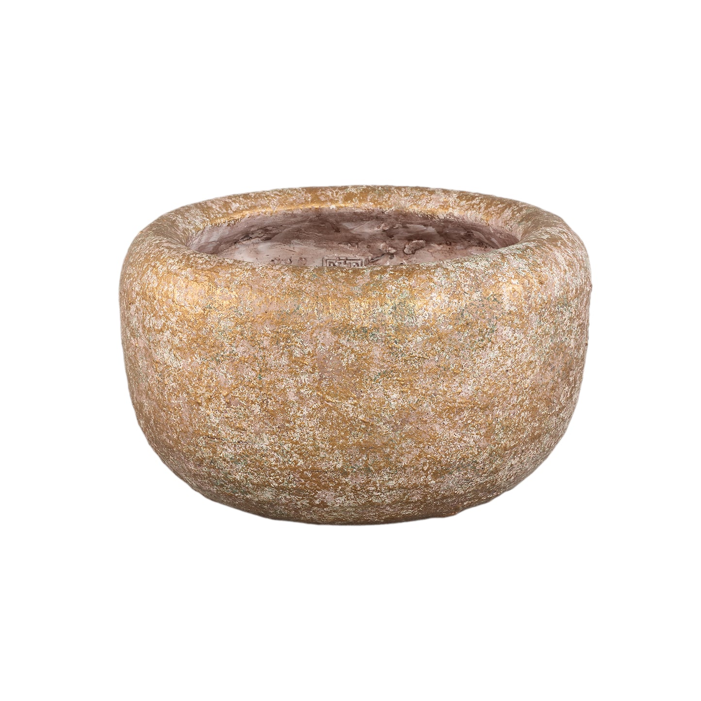Skye-Leigh Taupe Cement Pot Rond L – Set van 2 Stuks - 2 Sets 18x29x29 cm