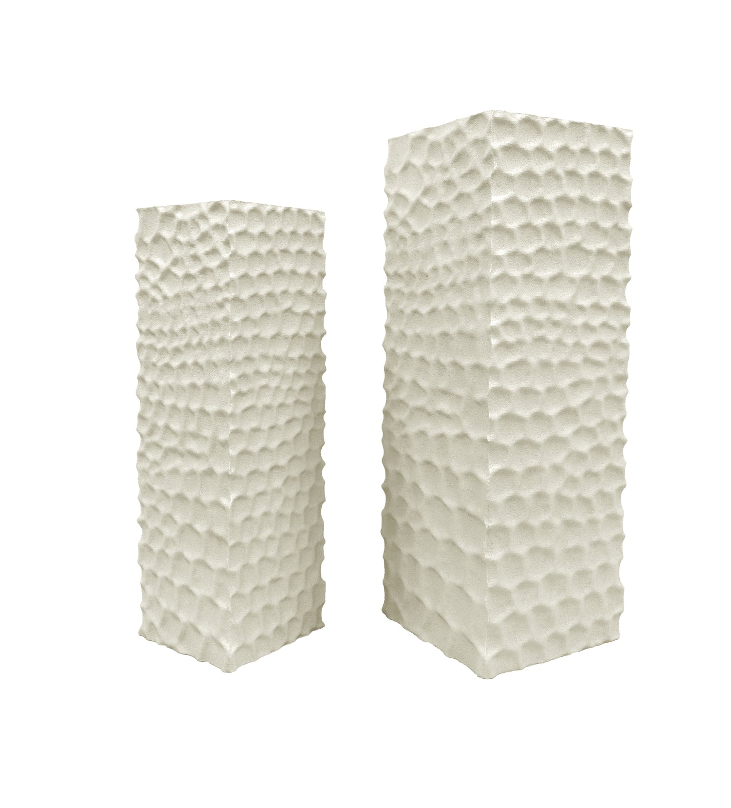 Isaiah Witte MDF Zuil Set van 2 Nature Design 95x33x33 cm