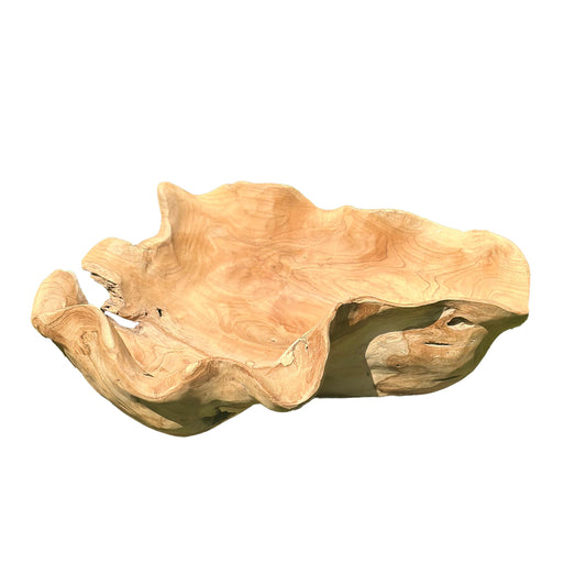 Loza Natuurlijke Teakhout Organische Schaal 15x50x40 cm