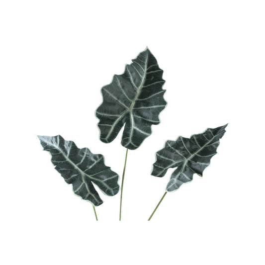 Leaves Plant Groene Alocasia Bladeren Spray - Set van 12 111x53x52 cm
