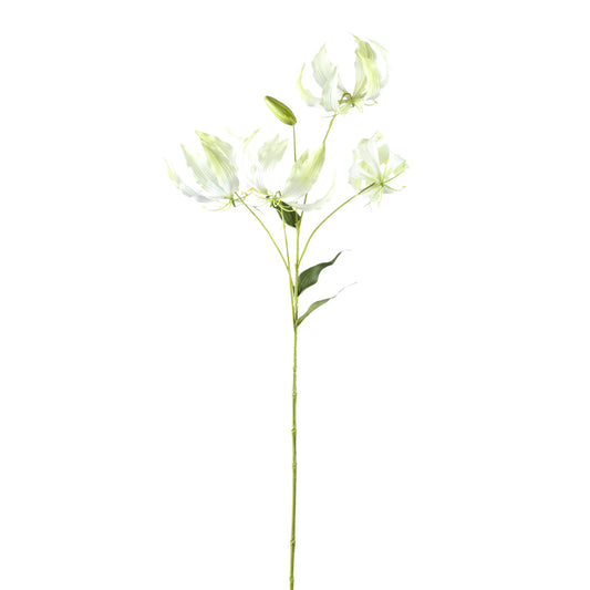 Garden Flower Crème Gloriosa Spray Met Bladeren - Set van 12 94x40x36 cm