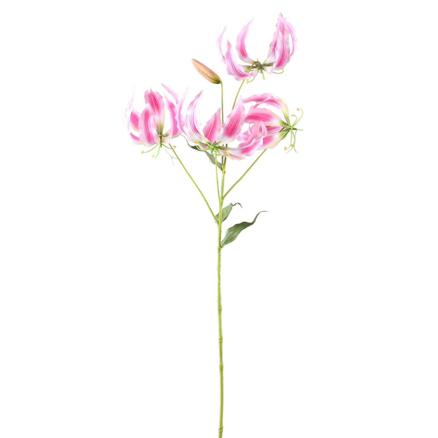 Garden Flower Roze Gloriosa Spray Met Bladeren - Set van 12 94x40x36 cm