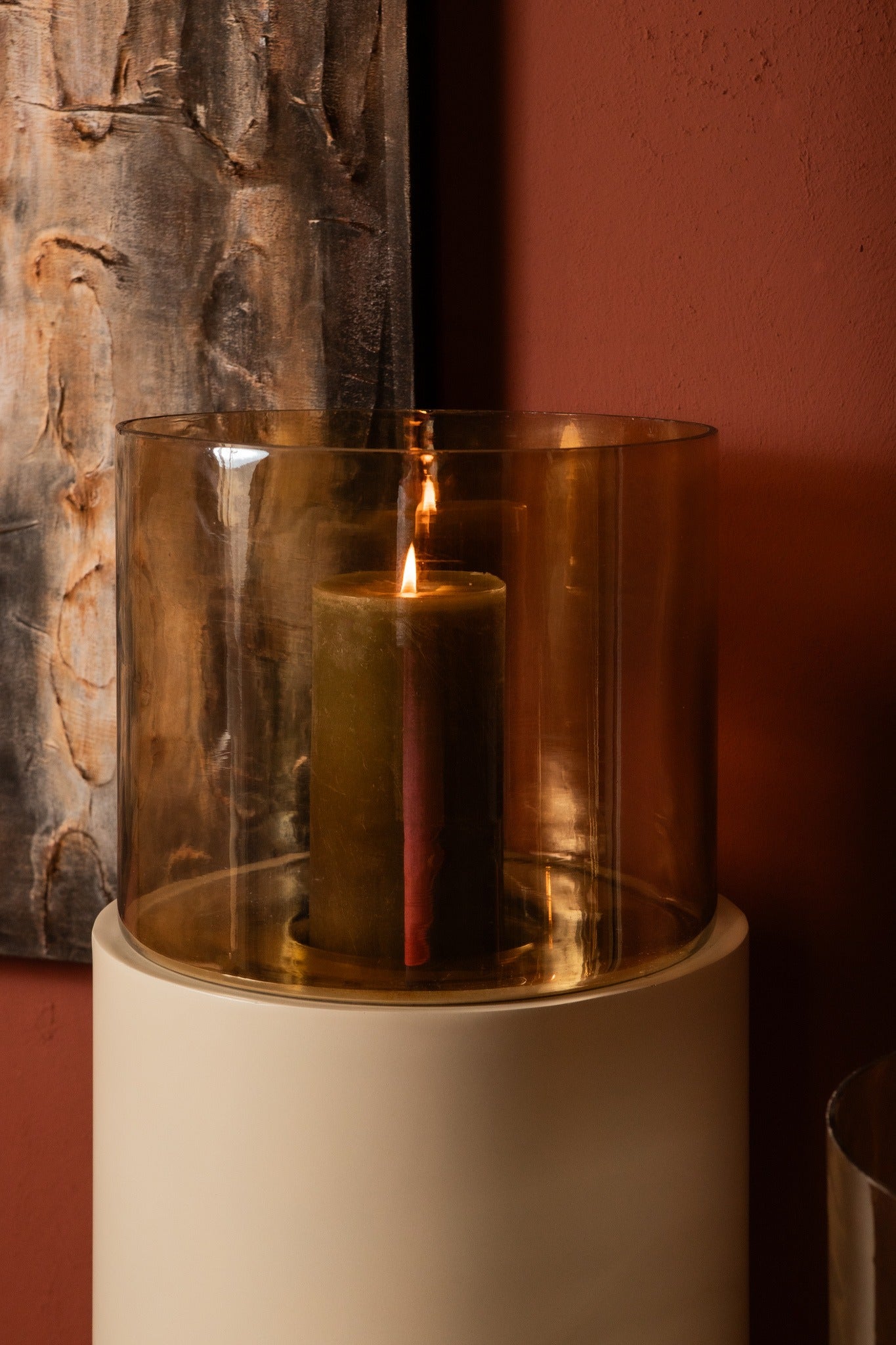 Soon Cream Iron Floor Stormlight Luster Glass L