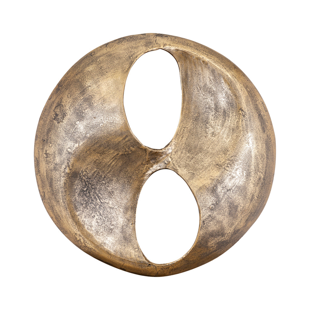 Deuie Wandpaneel Goud Gegoten Aluminium Afgerond Groot 70x70x10 cm