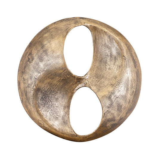 Deuie Wandpaneel Goud Gegoten Aluminium Afgerond Groot 70x70x10 cm