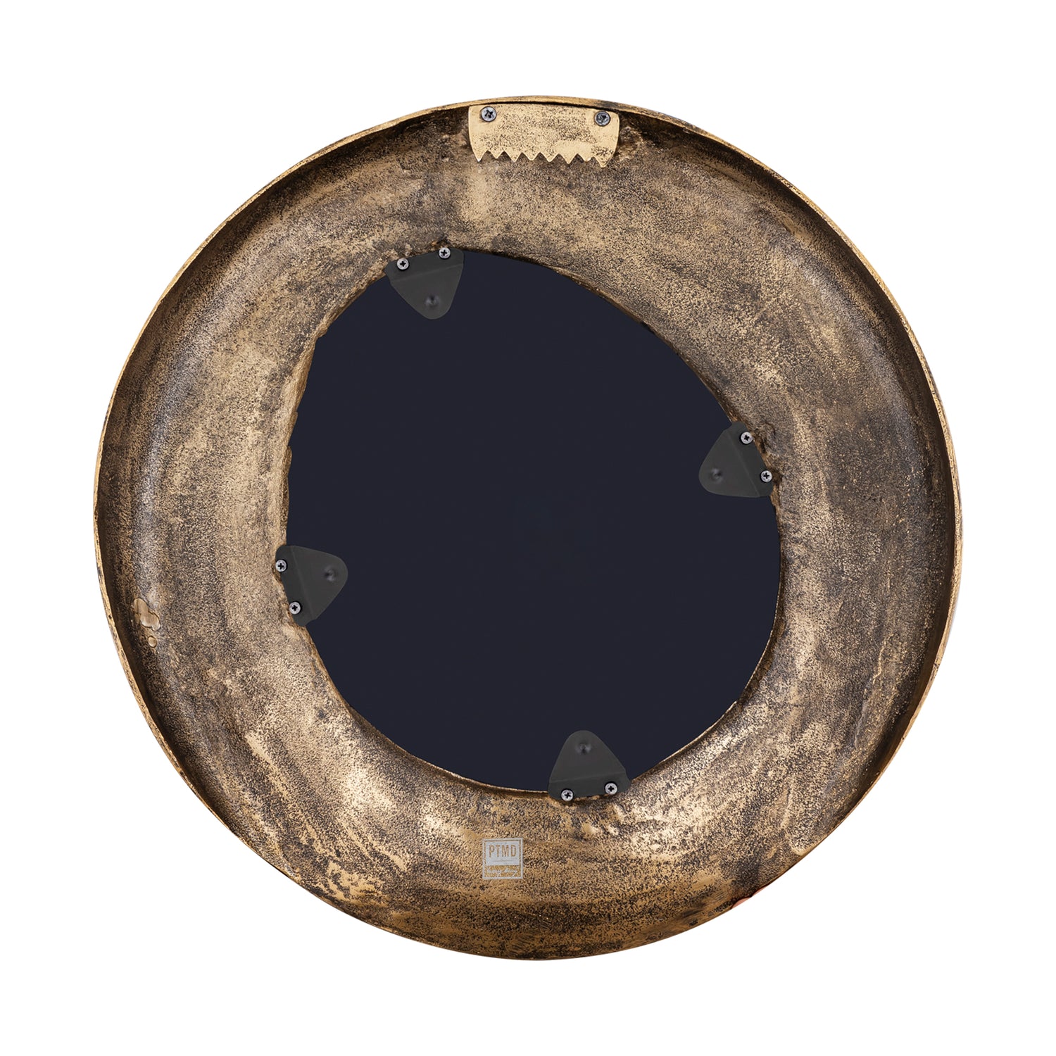 Daweson Ronde Spiegel met Messing en Gegoten Aluminium 60x60x7 cm