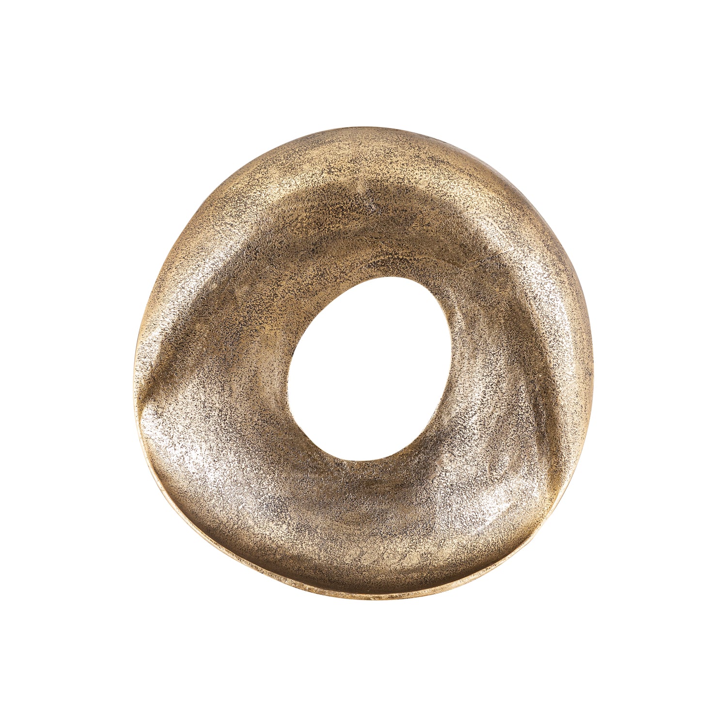 Daweson Gouden Gegoten Aluminium Wandpaneel Open Rond S 45x45x6 cm
