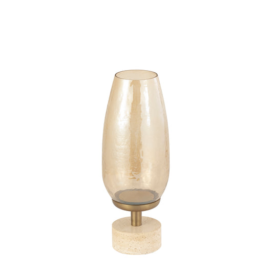Sajeth Messing Lustre Glazen Stormlight Op Voet M 41x15x15 cm