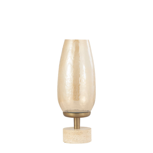 Sajeth Messing Lustre Glazen Stormlight Op Voet M 41x15x15 cm