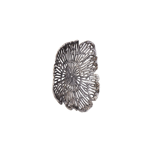 Ryhann Nickel Casted Alu Flower Wall Deco Bowl S