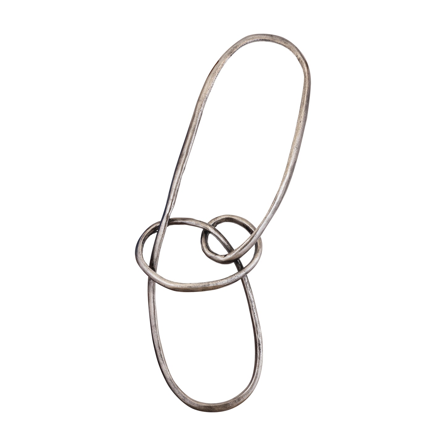 Wun Nikkel Gegoten Aluminium Knoop Wanddecoratie Ovaal 90x38x11 cm