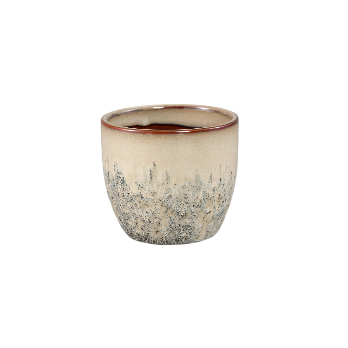 Harper Crème Keramische Pot Bombay Rond S Set van 12 Stuks - 12 Sets 10.5x12x12 cm