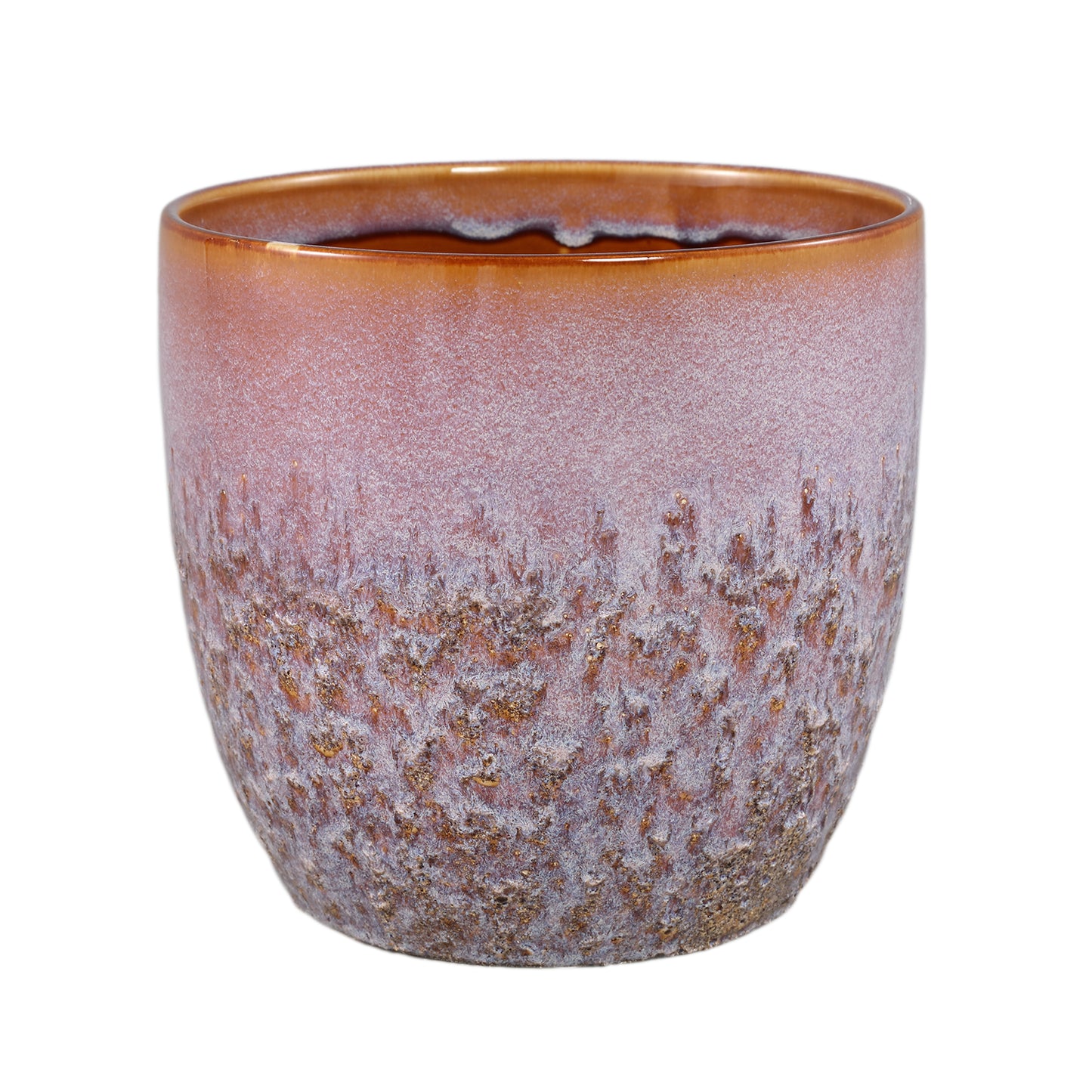 Harper Roze Keramische Pot Bombey Rond XL Set van 6 - 6 Sets 18x20.5x20.5 cm