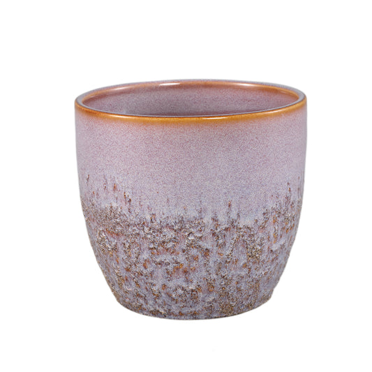Harper Roze Keramische Pot Bombay Rond L - Set van 12 Stuks - 12 Sets 15.5x17x17 cm