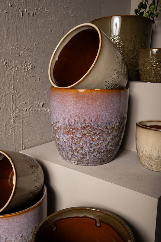 Harper Green Ceramic Pot Bombey Round XL