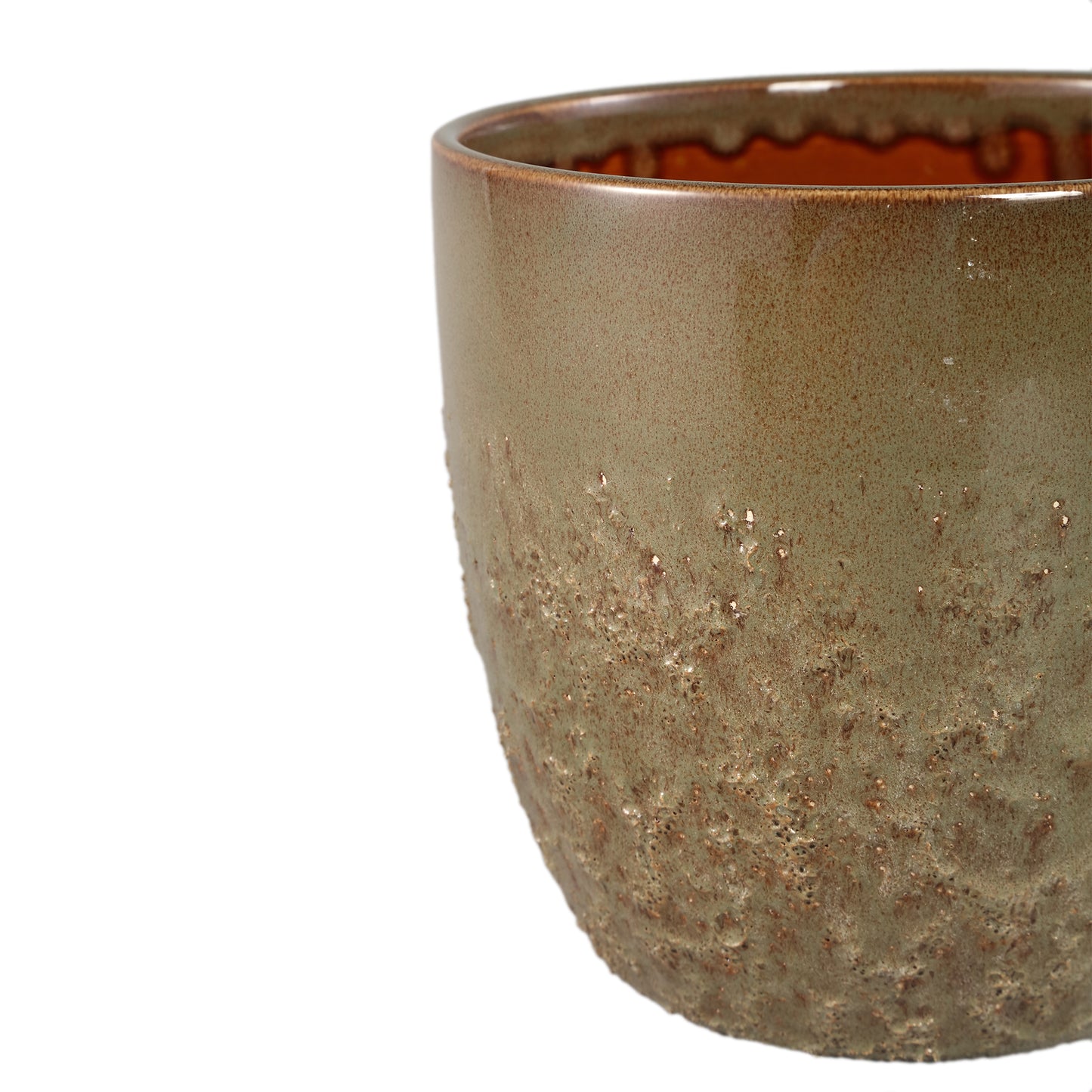 Harper Green Ceramic Pot Bombey Round XL