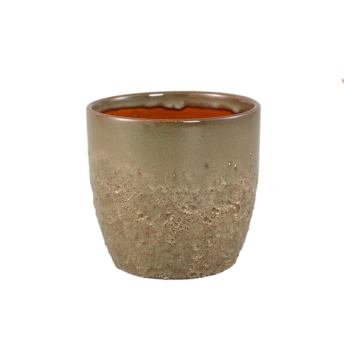 Harper Groen Keramische Pot Bombay Rond M Set van 12 - 12 Sets 12.5x14x14 cm