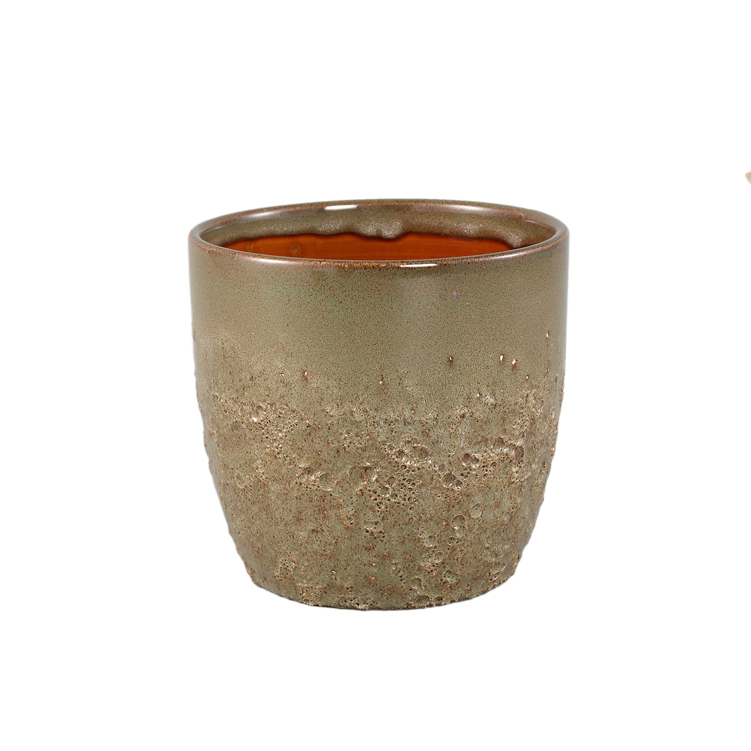 Harper Groen Keramische Pot Bombay Rond M Set van 12 - 12 Sets 12.5x14x14 cm