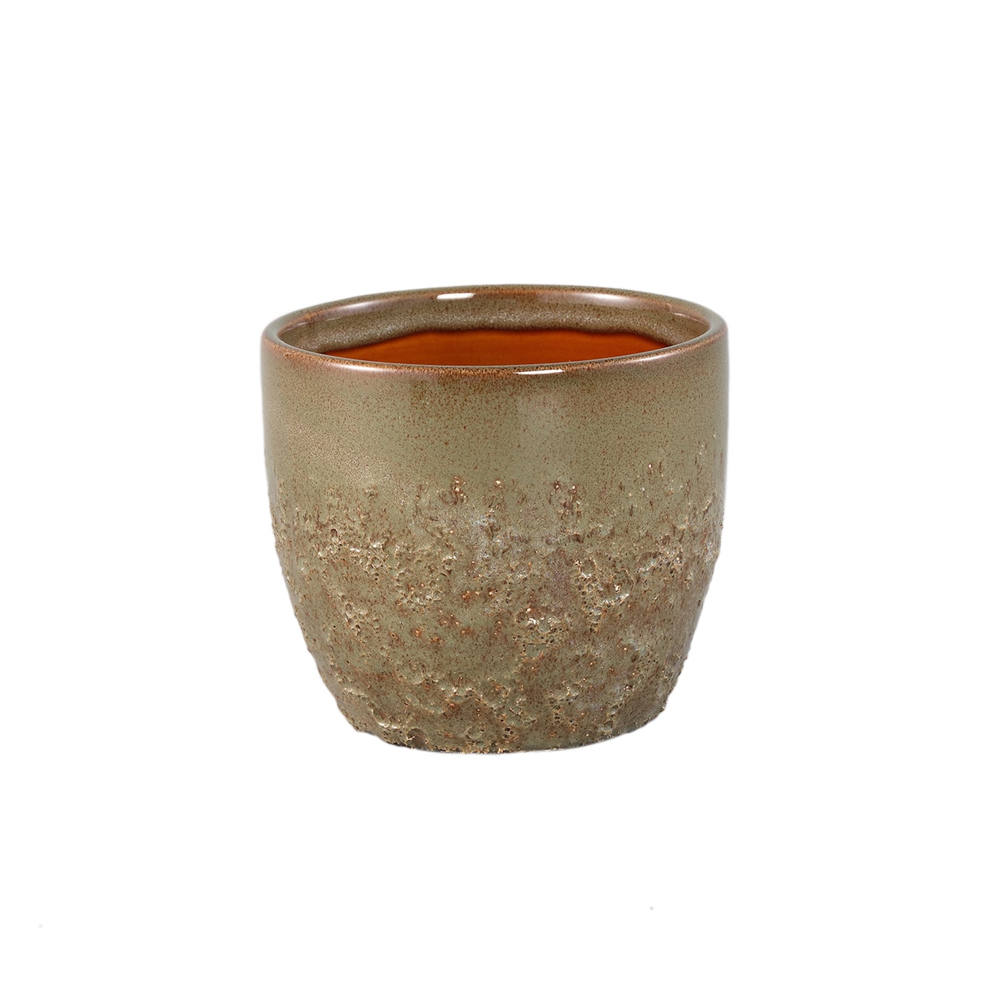 Harper Groen Keramische Pot Bombay Rond S Set van 12 Stuks - 12 Sets 10.5x12x12 cm