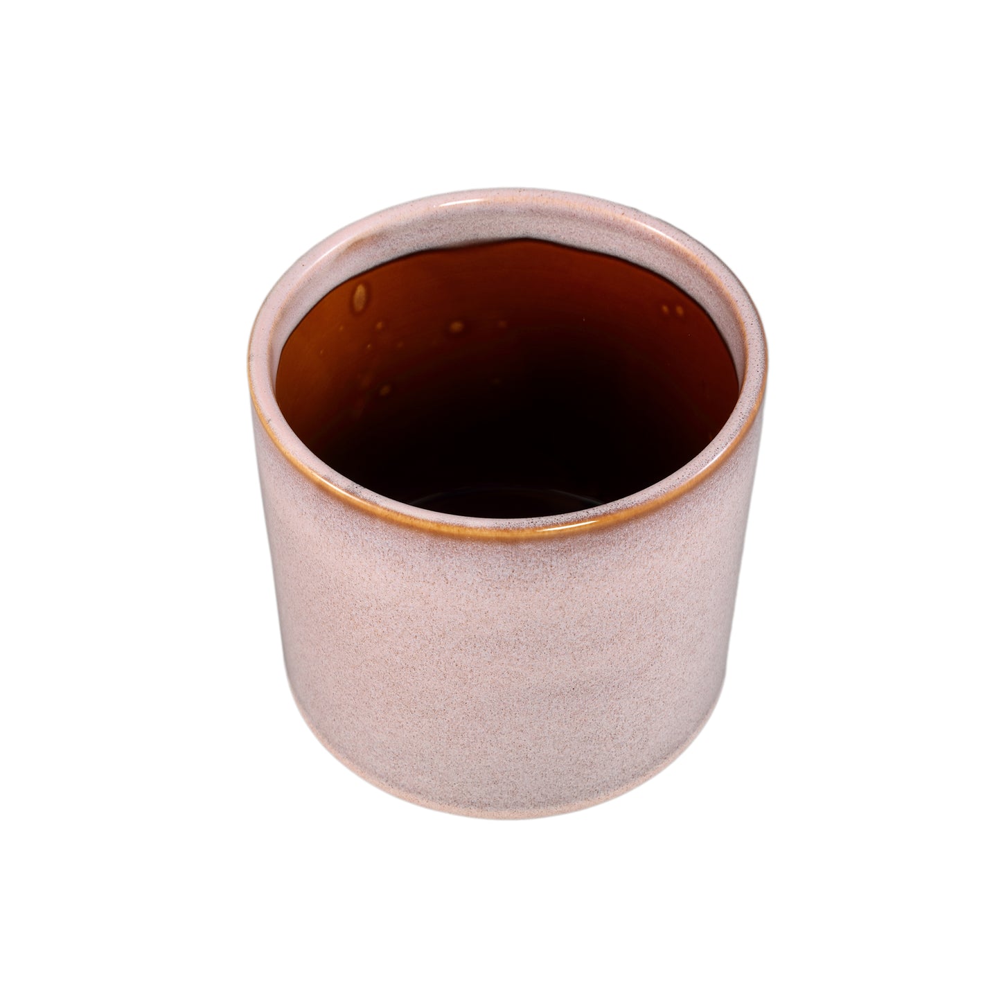 Suzann Roze Keramische Pot Rond Recht Ruw Set van 6 Stuks - 6 Sets 15.5x17x17 cm