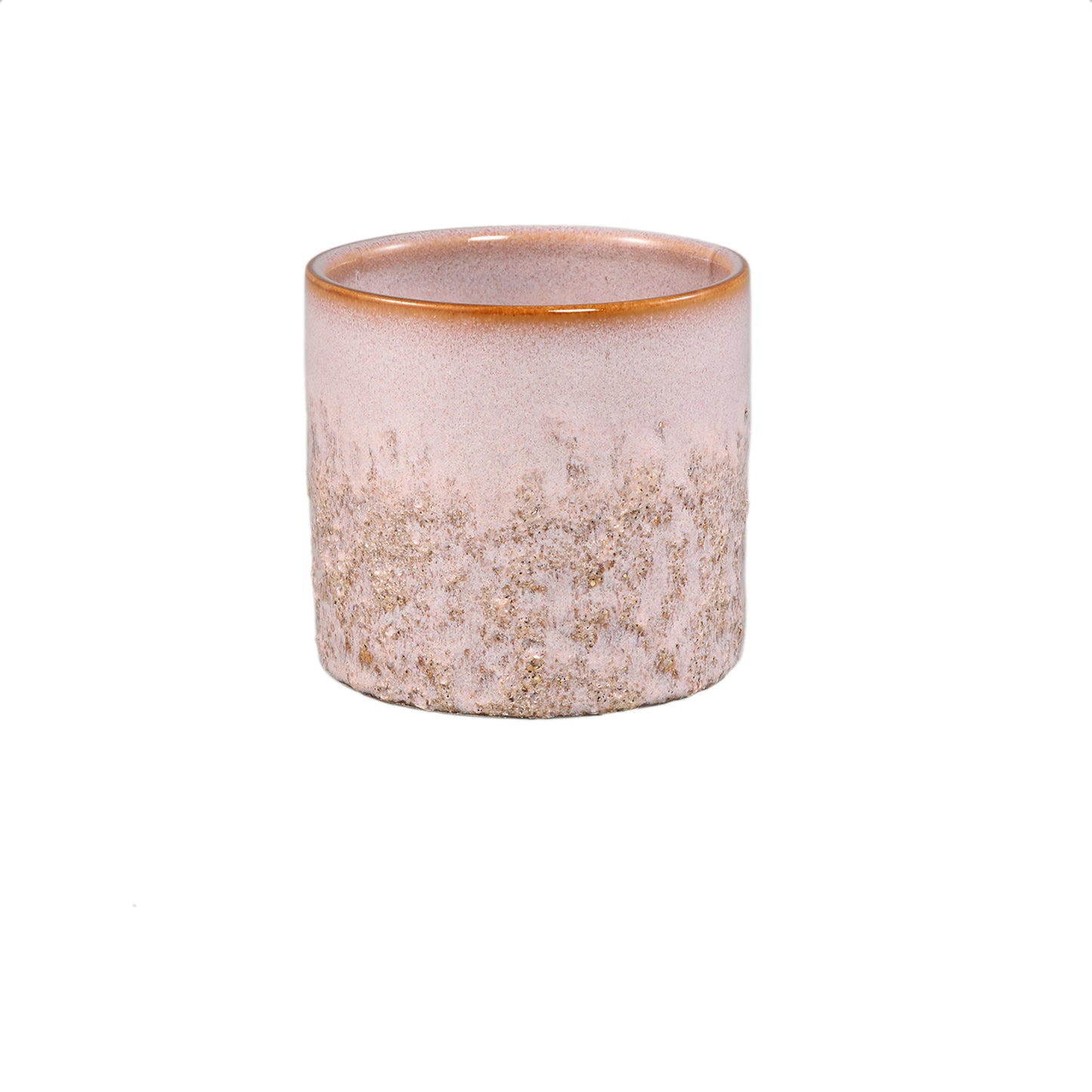 Suzann Roze Keramische Pot Rond Recht Ruw Set Van 12 - 12 Sets 9x10x10 cm