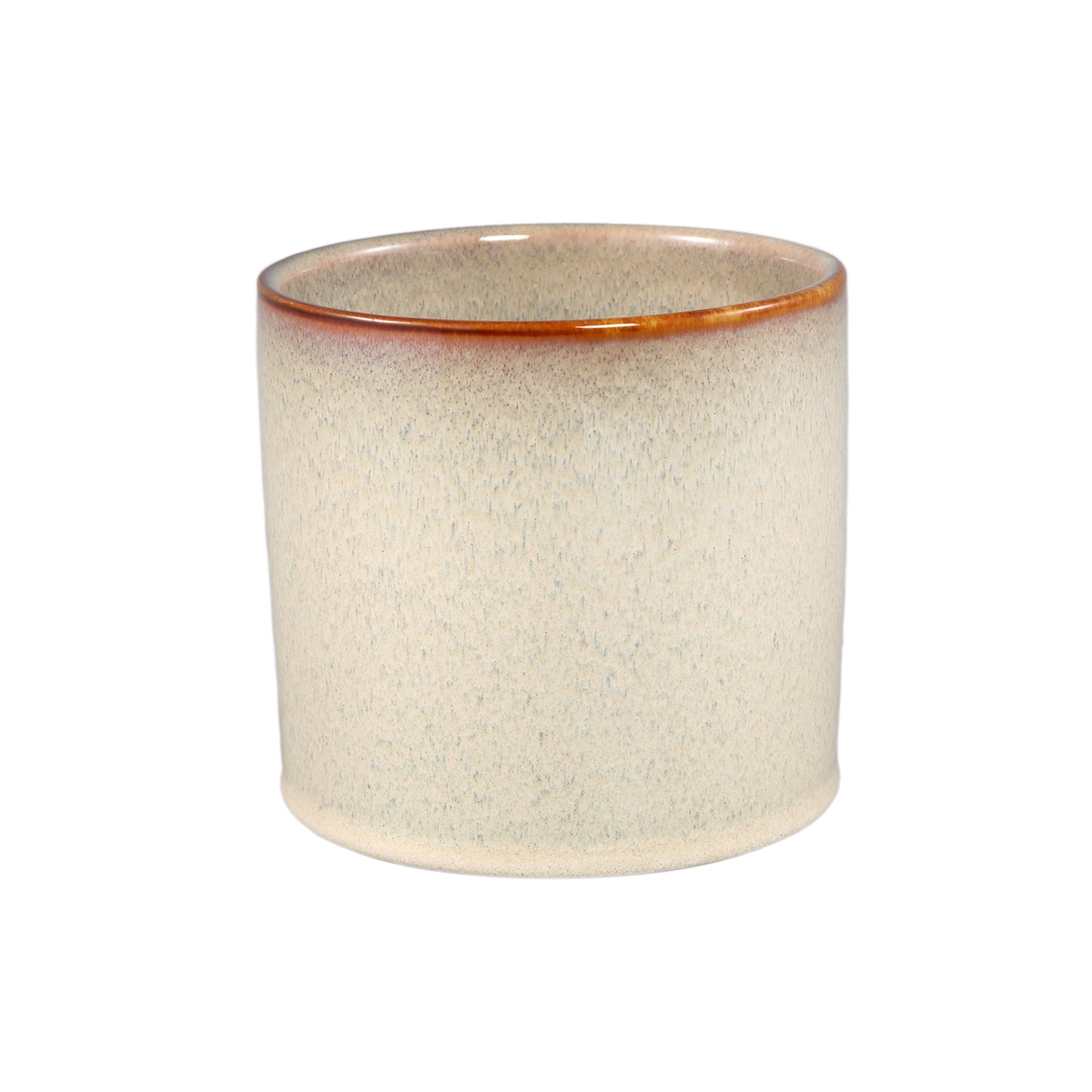Mary Crème Keramische Pot Rond Recht Glad L – Set van 12 - 12 Sets 12.5x13.5x13.5 cm