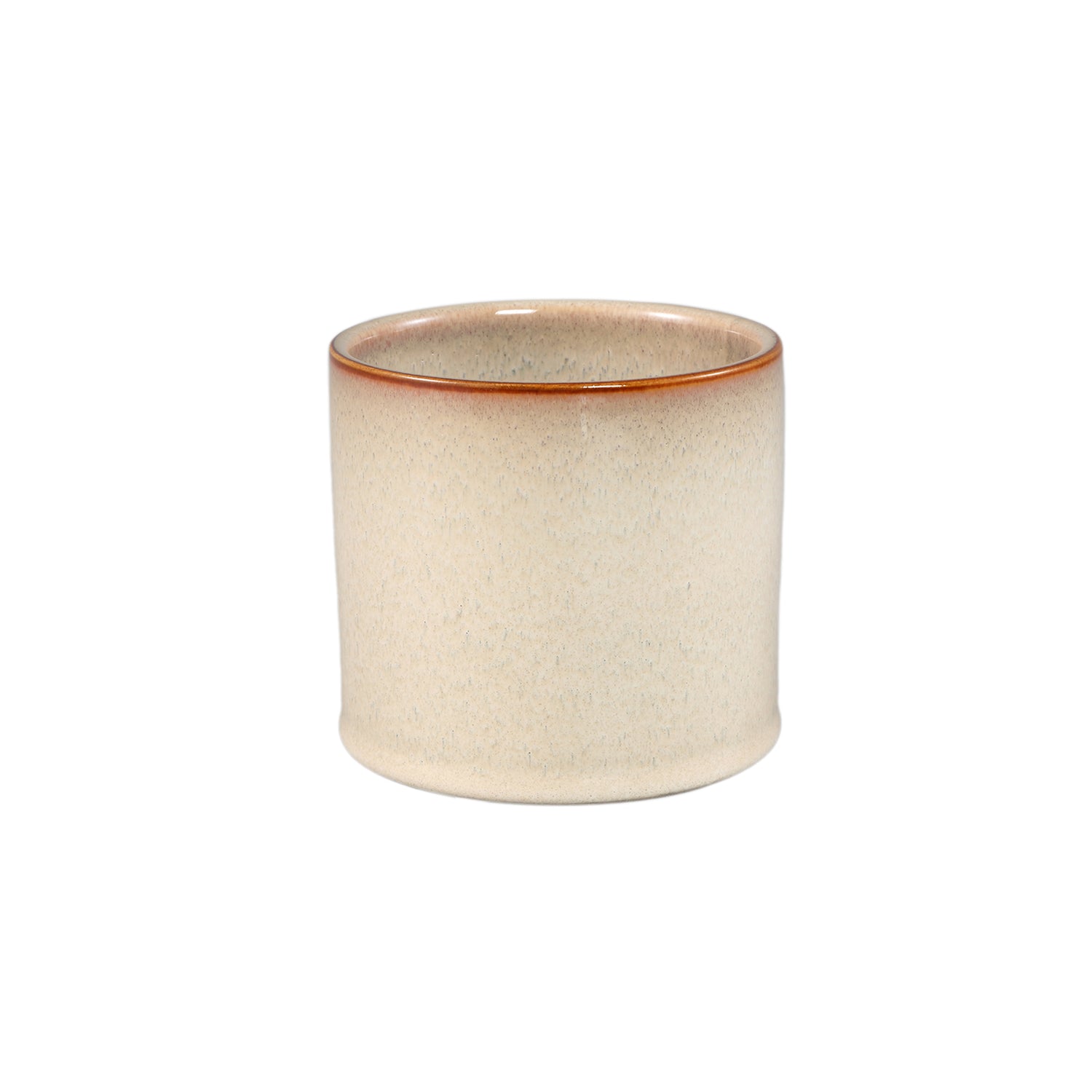 Mary Crème Keramische Pot Rond Recht Glad S - Set van 12 - 12 Sets 9x10x10 cm