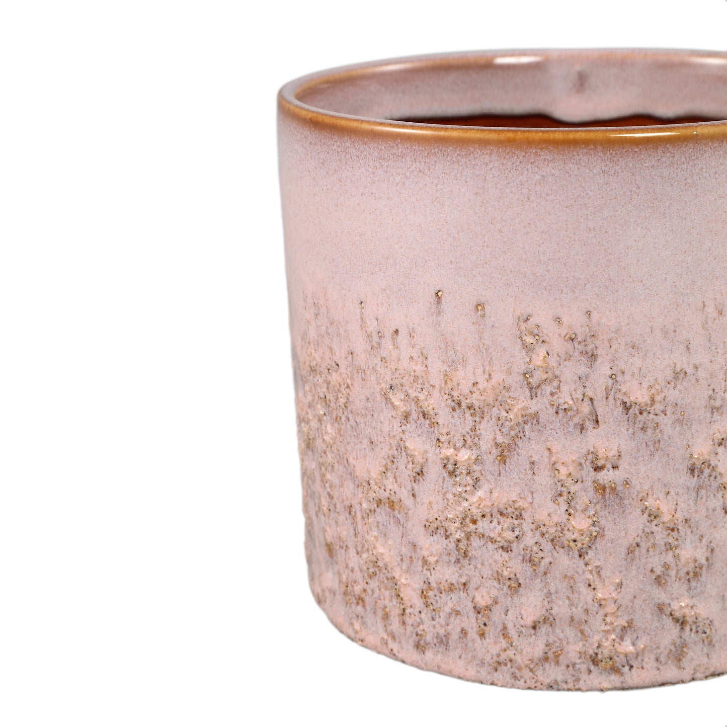 Mary Roze Keramische Pot Rond Recht Glad Set van 6 - 6 Sets 15.5x17x17 cm