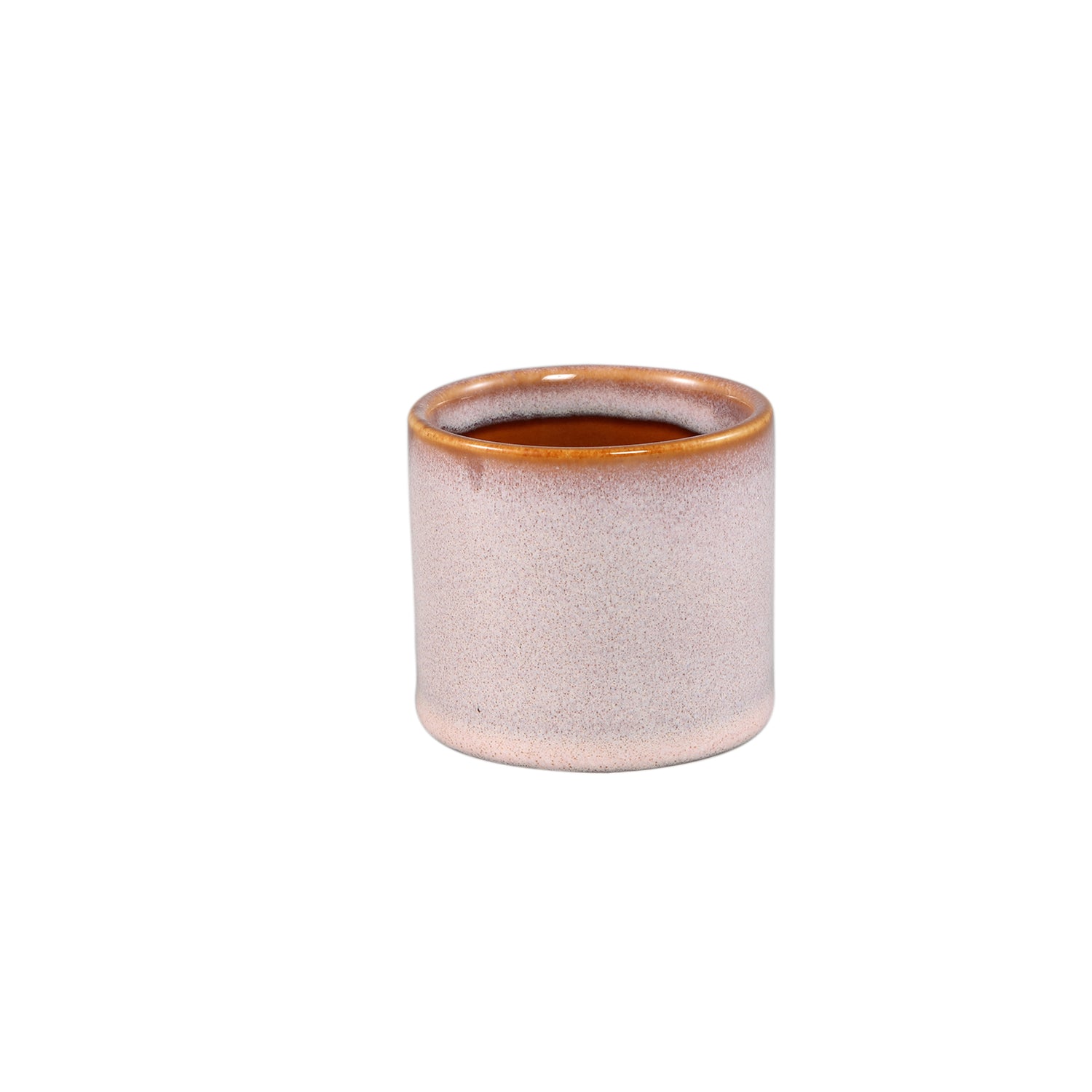 Mary Roze Keramische Pot Rond Recht Glad XS - Set Van 12 Stuks - 12 Sets 6.5x7.5x7.5 cm