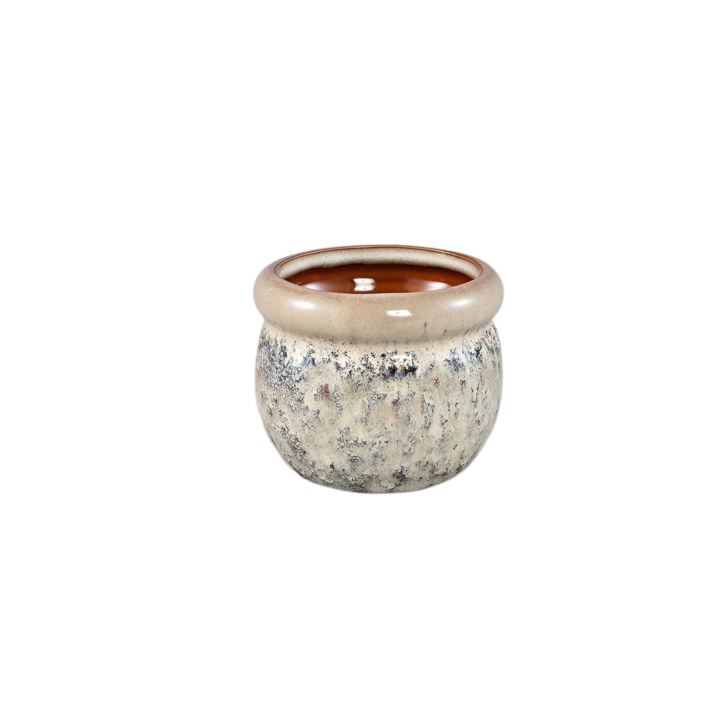 Jena Crème Keramische Pot Rond Dikke Rand Set van 12 Stuks - 12 Sets 7x8x8 cm