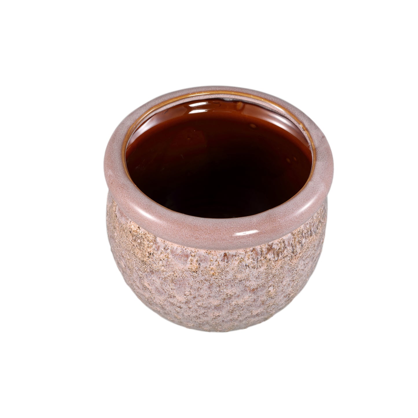 Jena Roze Keramische Pot Rond Met Dikkere Rand Set Van 6 - 6 Sets 16x19.5x19.5 cm