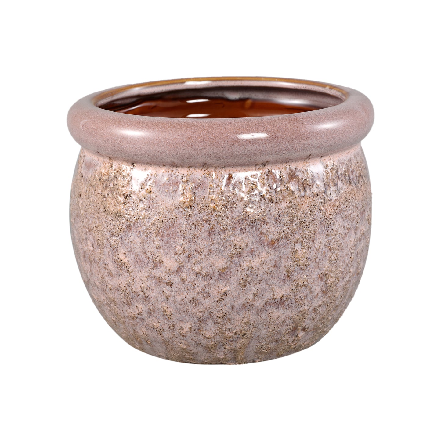 Jena Roze Keramische Pot Rond Met Dikkere Rand Set Van 6 - 6 Sets 16x19.5x19.5 cm