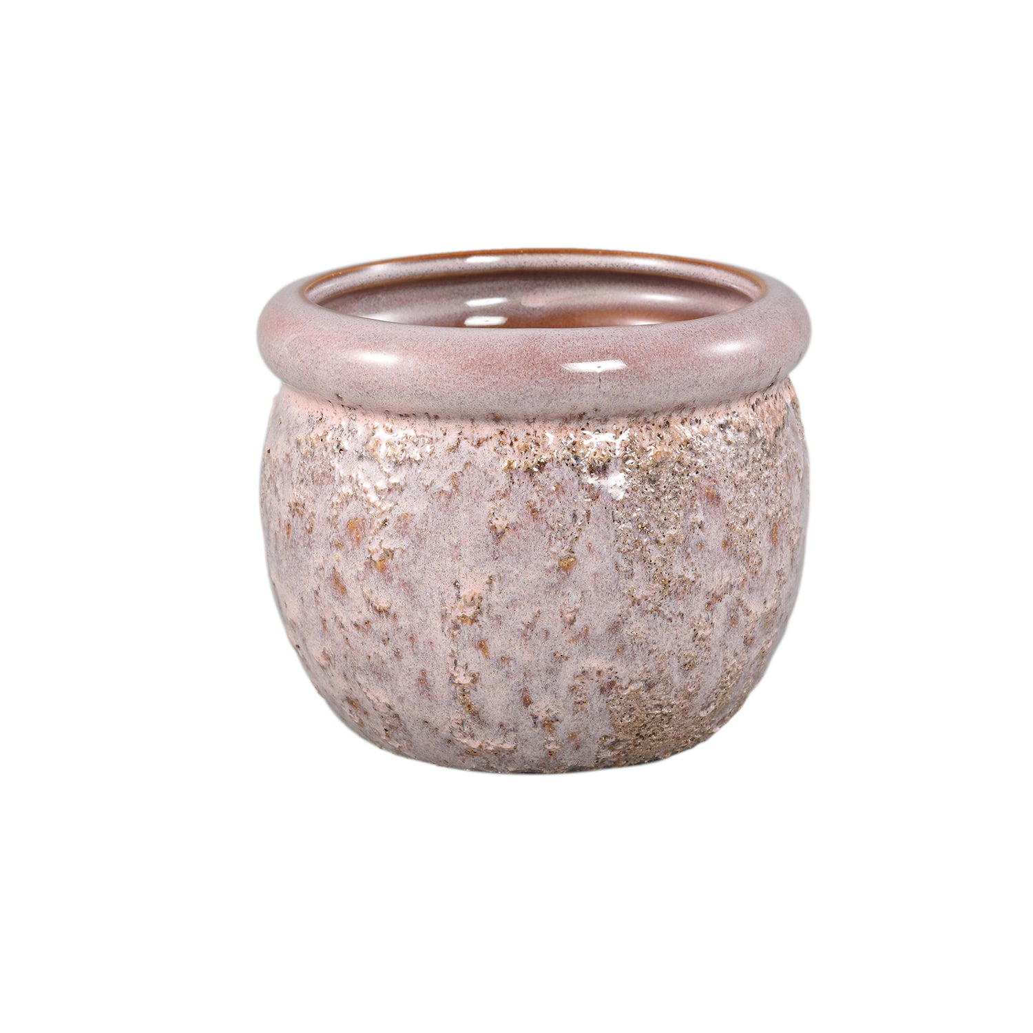 Jena Roze Keramische Pot Rond Dikkere Rand M Set Van 12 Stuks - 12 Sets 12x14x14 cm