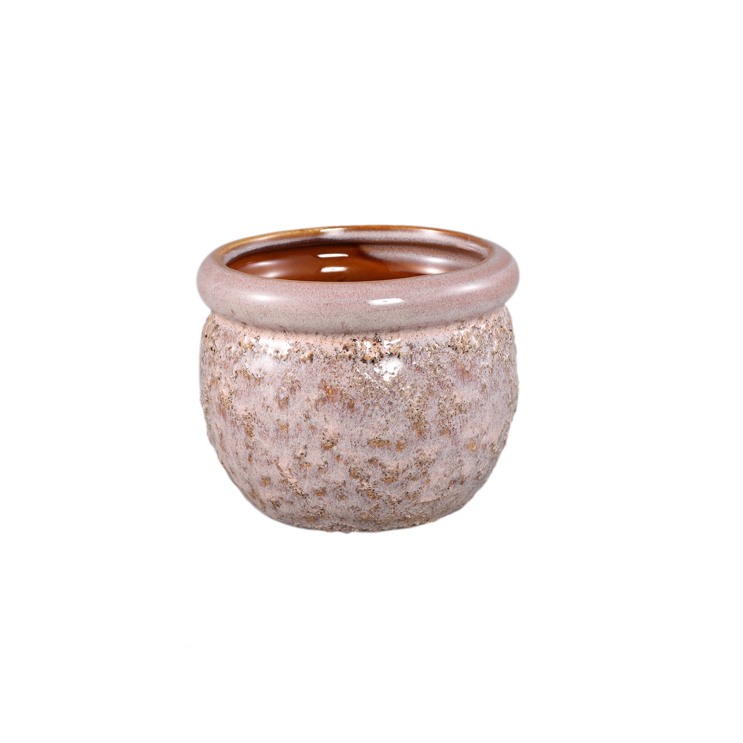 Jena Roze Keramische Pot Rond Met Dikkere Rand Set Van 12 Stuks - 12 Sets 10x11.5x11.5 cm
