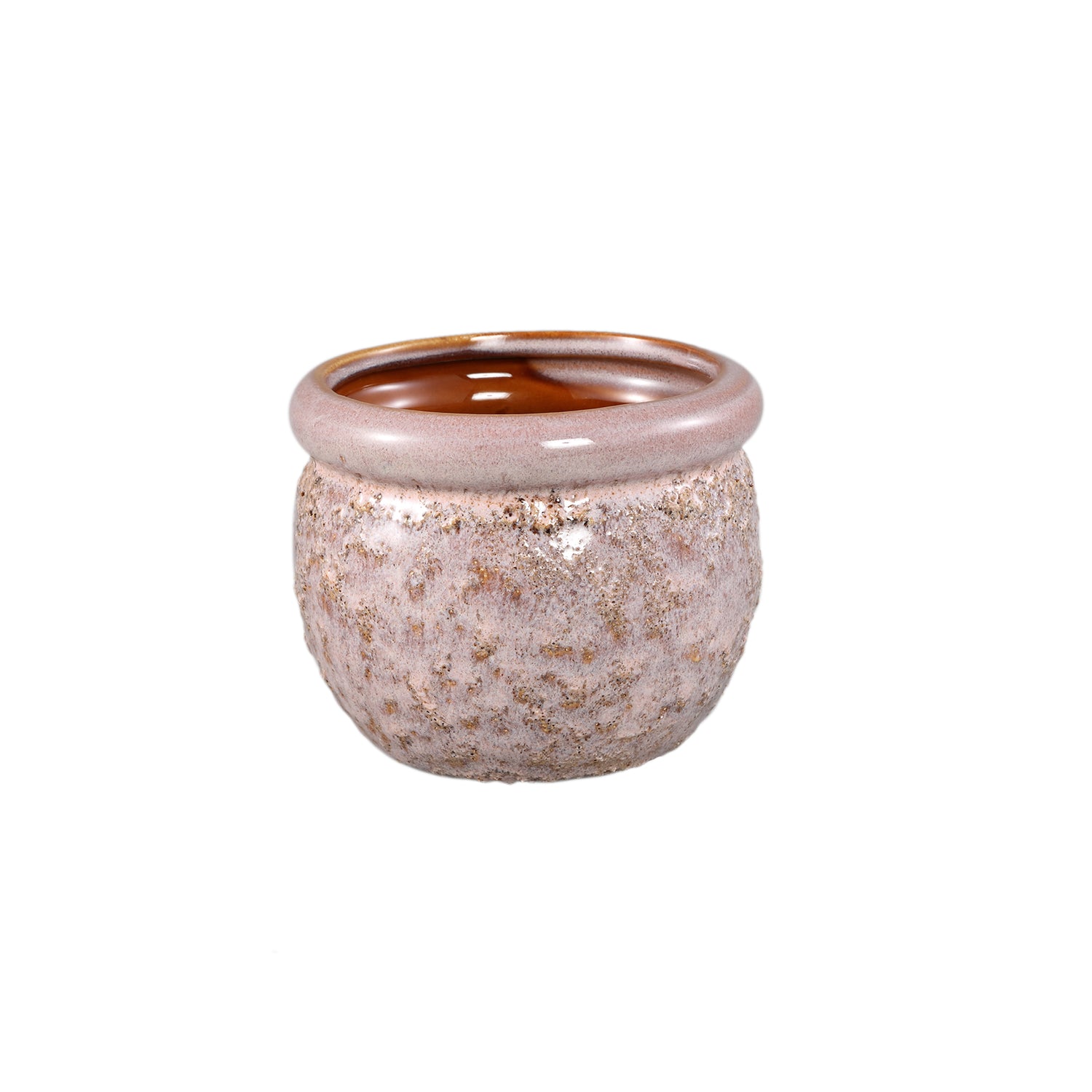 Jena Roze Keramische Pot Rond Met Dikkere Rand Set Van 12 Stuks - 12 Sets 10x11.5x11.5 cm