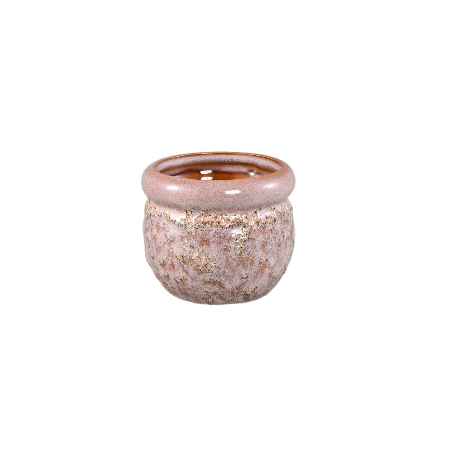 Jena Roze Keramische Pot Rond Dikkere Rand XS – Set van 12 - 12 Sets 7x8x8 cm