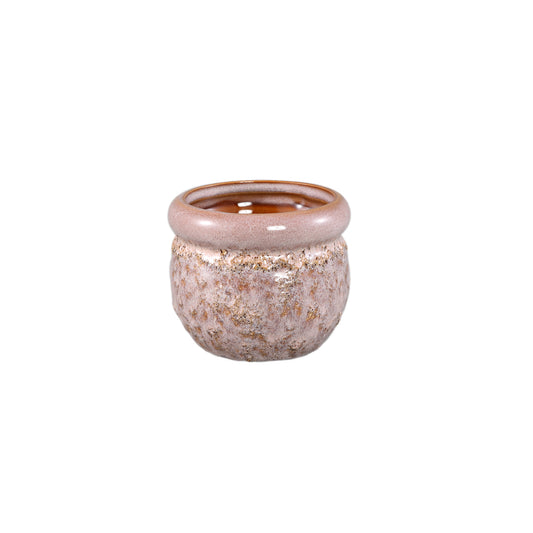Jena Roze Keramische Pot Rond Dikkere Rand XS – Set van 12 - 12 Sets 7x8x8 cm
