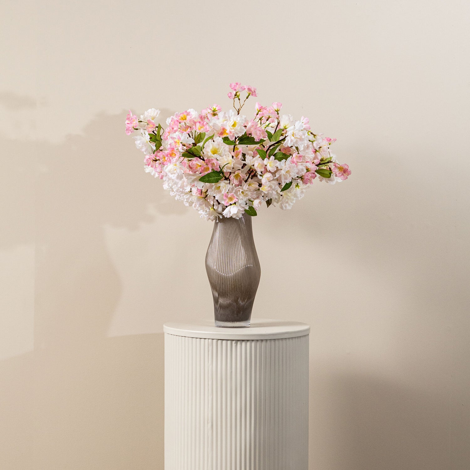 Blossom Flower Fel Roze Spray Lang - Set van 12 70x30x25 cm
