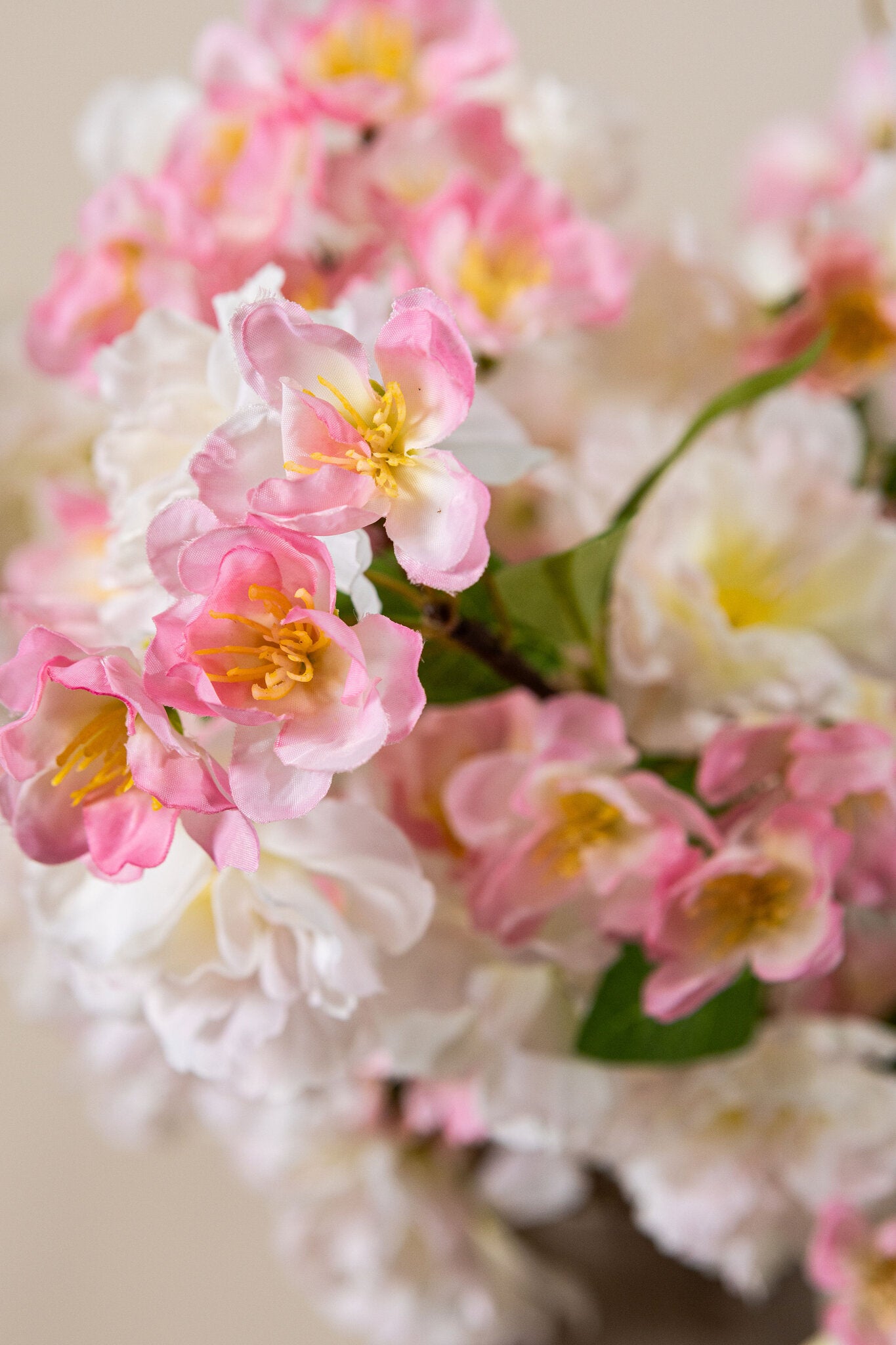 Blossom Flower Fel Roze Spray Lang - Set van 12 70x30x25 cm