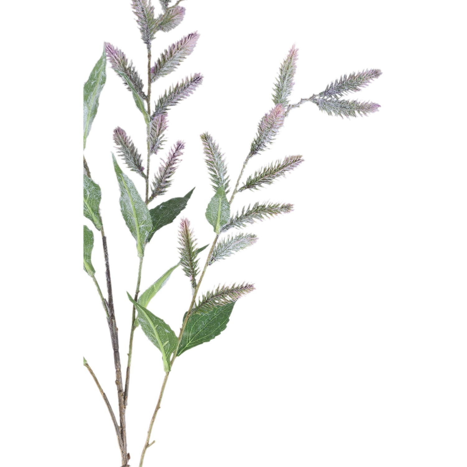 Dried Twig Paarse Lange Distel Spray Met Bladeren - Set van 12 119x66x25 cm
