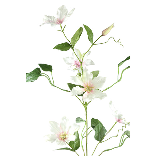 Garden Flower Witte Clematis Spray - Set van 6 108x50x42 cm