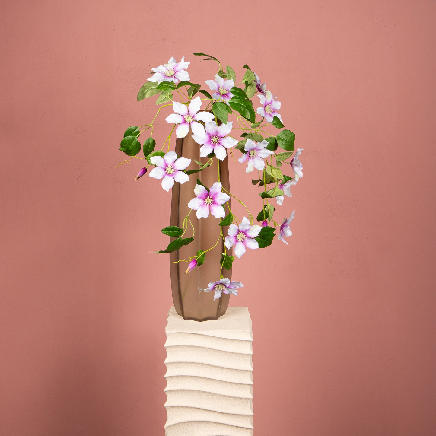 Garden Flower Roze Clematis Spray - Set van 6 108x50x42 cm