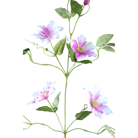 Garden Flower Roze Clematis Spray - Set van 6 108x50x42 cm