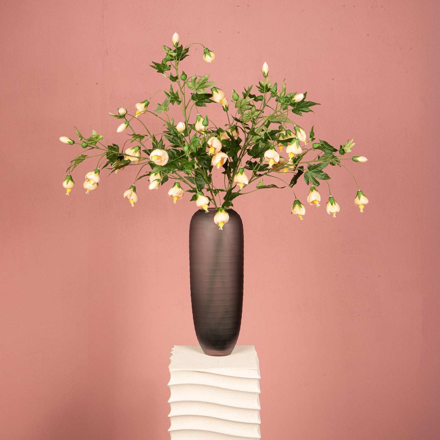 Garden Flower Beige Gestreepte Abutilon Spray - Set van 12 98x37x24 cm
