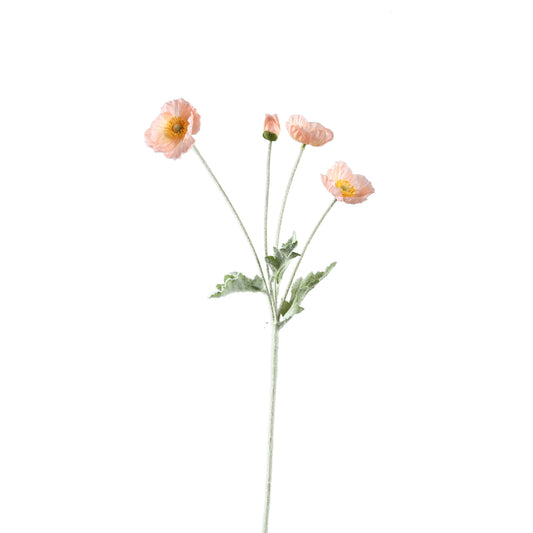 Poppy Flower Roze Klaproos Spray - Set van 12 60x30x14 cm
