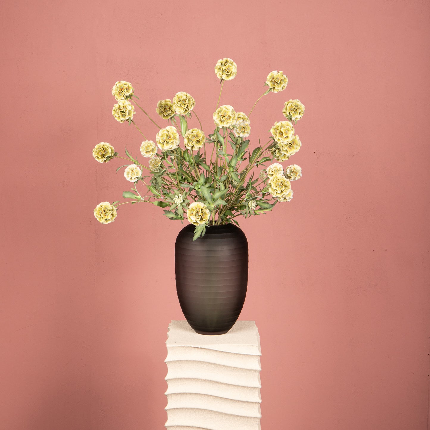 Garden Flower Groene Scabiosa Spray - Set van 12 74x41x24 cm