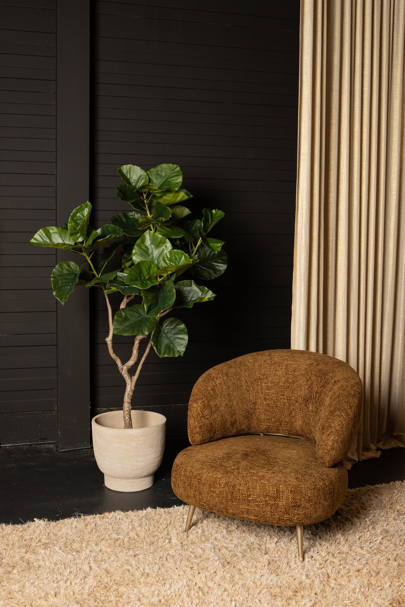 Tree Groene Ficus In Pot S 122x94x75 cm